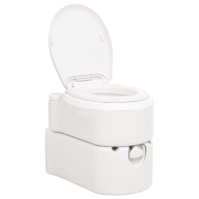 vidaXL Campingtoilet geïntegreerd 24+17 L HDPE en PP wit