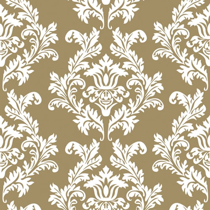 Maki - Lunch servetten - Gold & white Wallpaper