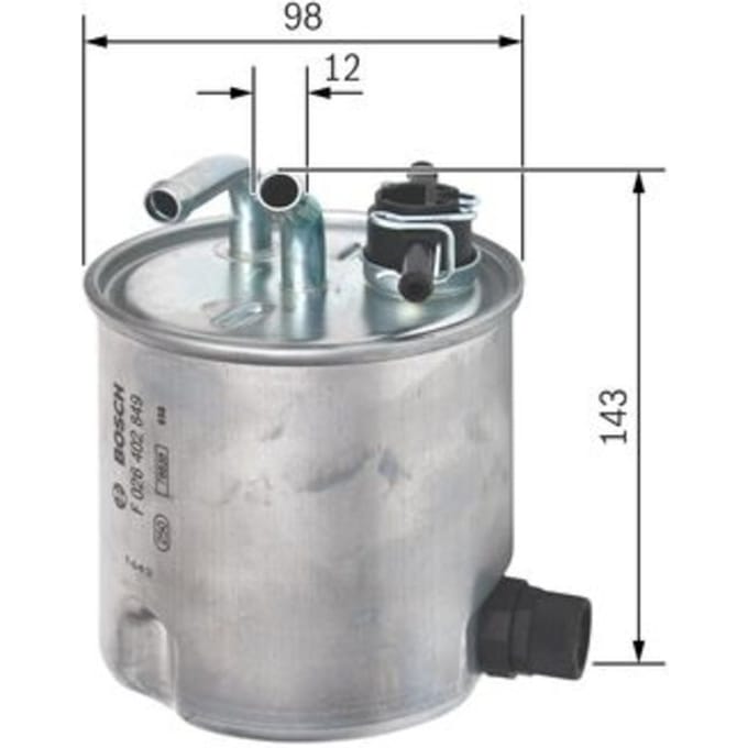 Brandstoffilter BOSCH F 026 402 849