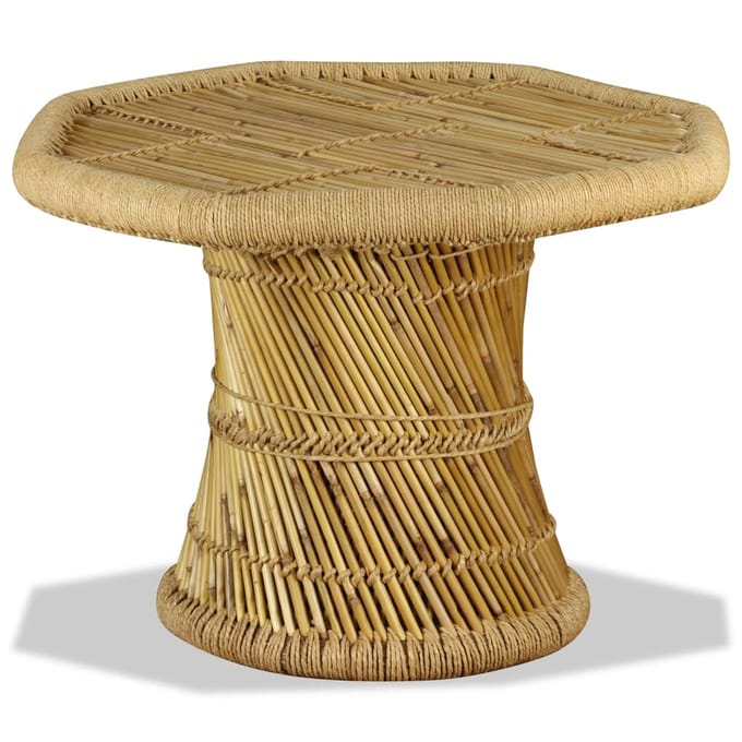 vidaXL - Salontafel - achthoekig - 60x60x45 - cm - bamboe