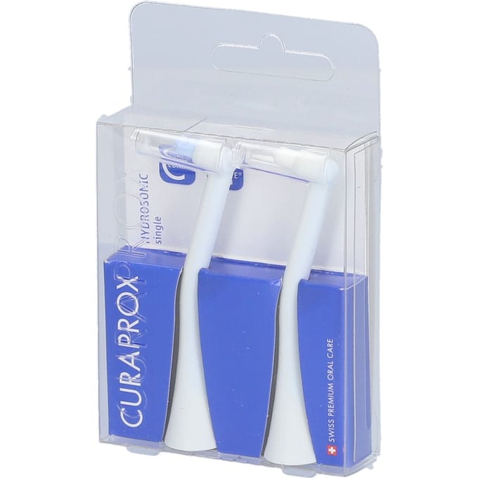 Curaprox Hydrosonic Pro Opzetborstel Single Duo - Wit/Lichtblauw - 2 stuks