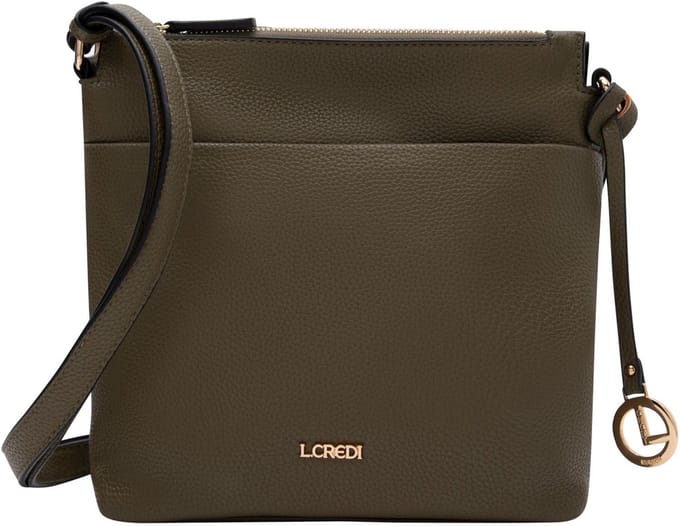 L.CREDI schoudertas Ella Crossbodybag Forest olijfgroen