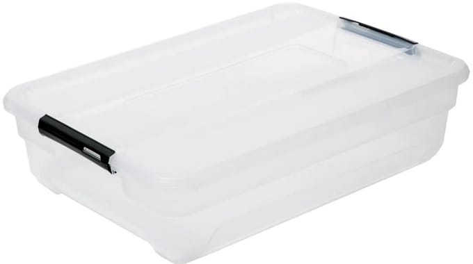 5Five Opbergkist met deksel - Solutions Box - 38 liter - 67x48x17 cm - kunststof - transparant
