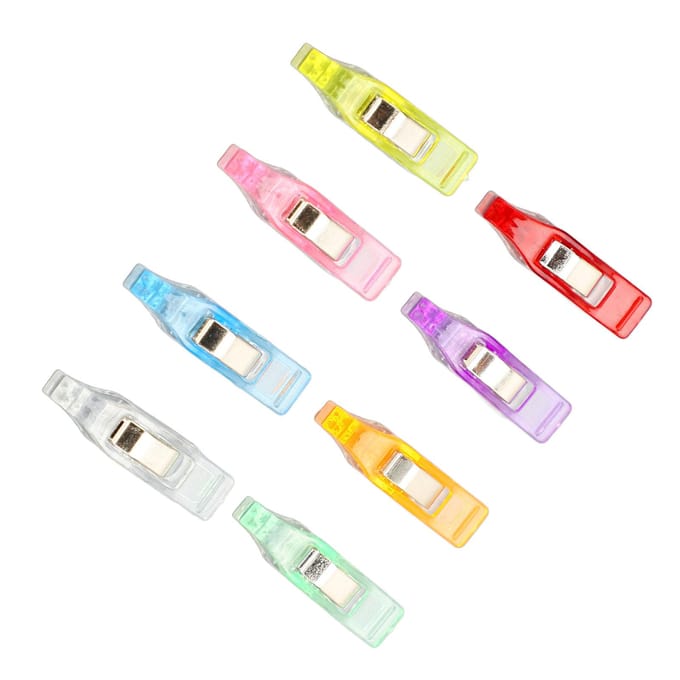 100 Stuks Multifunctionele Clips Kleurrijk Transparant Plastic Punt Neus Clip Set voor het Binden van Foto white