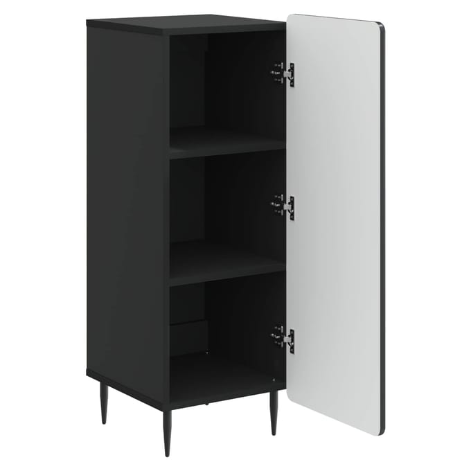 vidaXL - Dressoir - Zwart - 34,5 - x - 33 - x - 92 - cm - Bewerkt - hout
