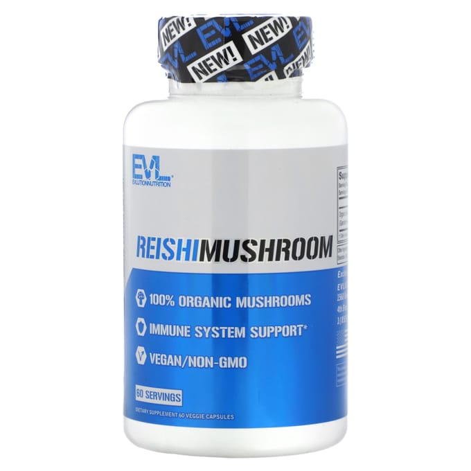 Reishi Paddenstoel, 500Mg, 60 Plantaardige Capsules