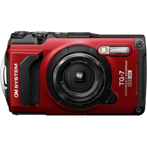 OM System TG-7 red Digitale camera 12 Mpix Zoom optisch: 4 x Rood Schokbestendig, Waterdicht, 4K video
