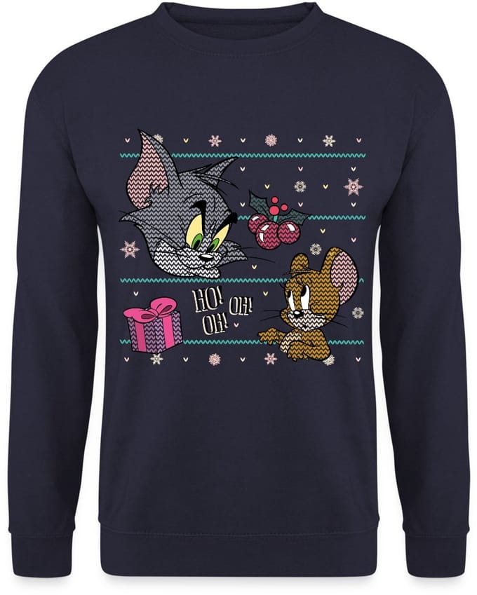 Tom En Jerry Ho Ho Ho Ugly Christmas Sweater Sweater Heren