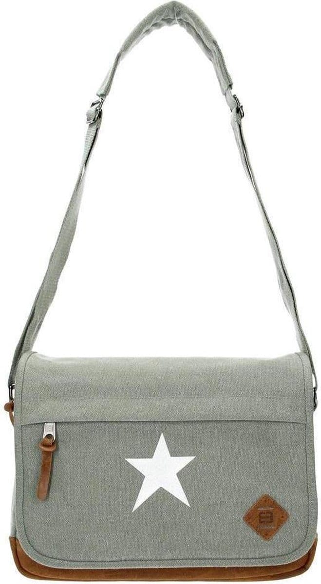 Enrico Benetti STER Canvas Omhang Schoudertas met flap Handig Formaat