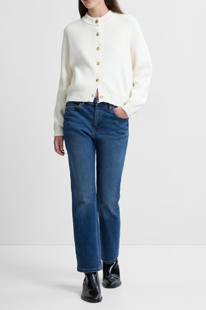 French Connection Milano Mozart Ls Cardi Porcelain Cream Größe: S | Pullover Outlet | Damen | Weiß