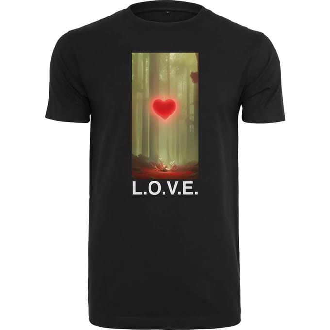 Mister Tee - Wood Love Heren Tshirt - S - Zwart