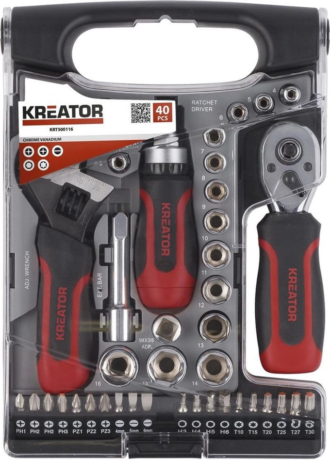 Kreator KRT500116 Dopsleutelset - 40 delig