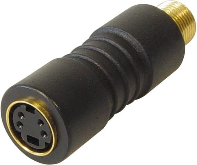 S-VHS (v) - F (v) adapter / zwart
