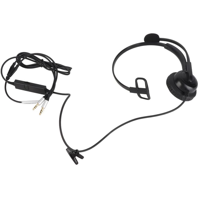 Comfortabele, lichtgewicht headset met ruisonderdrukking, bekabelde computerheadset met microfoon voor gesprekken.