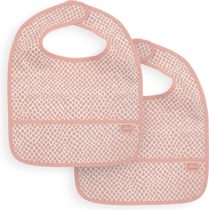 Jollein Slab Waterproof Snake - Pale Pink - 2 Stuks