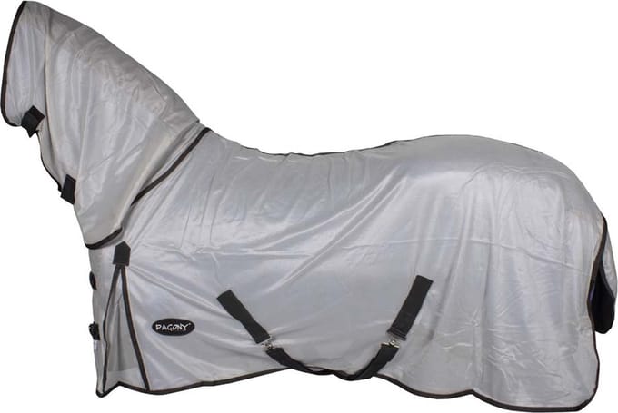 Pagony Flycooler Plus Vliegendeken - Paardendeken - Maat: 215 - Zilver - Polyamide