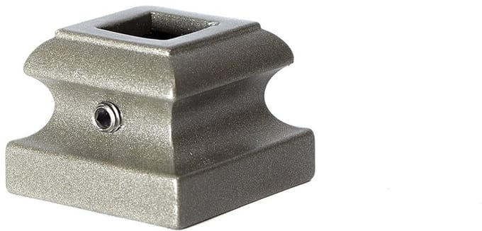 Set van 10 Vloerankers voor Vierkante Balusters 1.2 cm Donkergrijs