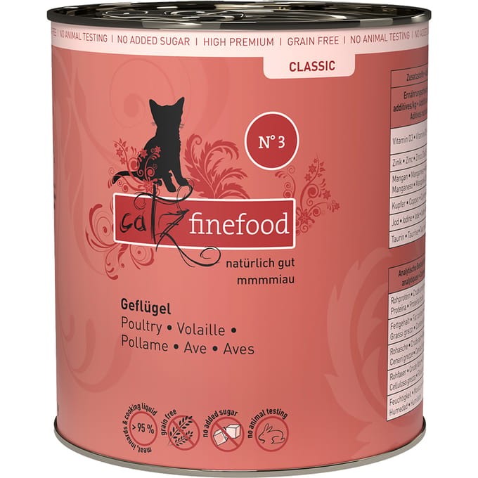 catz finefood Blik 6 x 800 g Kattenvoer - Gevogelte
