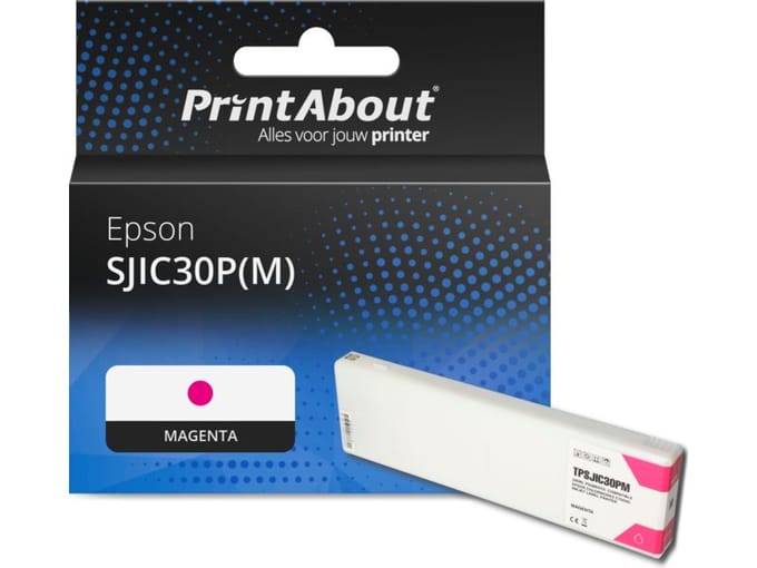 PrintAbout huismerk Inktcartridge SJIC30P(M) Magenta Geschikt voor Epson