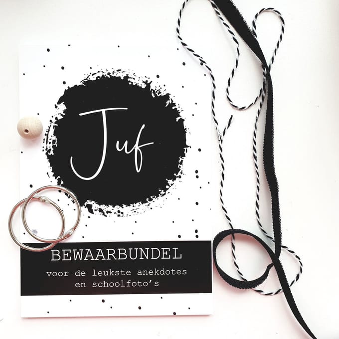 Juffencadeau bewaarbundel A5 - schoolfoto's en herinneringen - bedankje - Studio Juulz