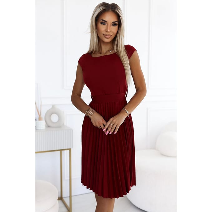 Chic Daily Pleats - Burgunderrot / XL