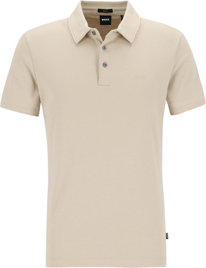BOSS Palosh slim fit heren polo - pique - beige