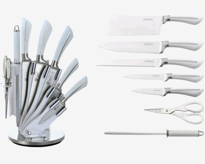 Deluxe messenset 8 delig RVS