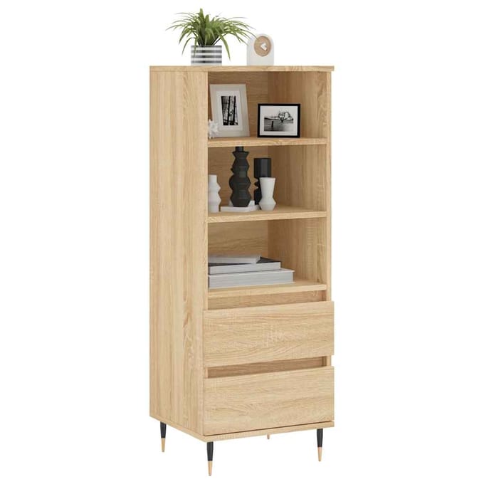 vidaXL Hoge kast 40x36x110 cm bewerkt hout sonoma eiken