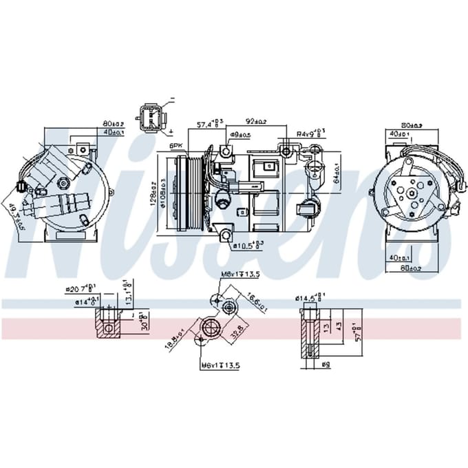 Compressor, airconditioner NISSENS 890210