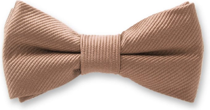 E.L. Cravatte Kinderstrik - Beige - 100% Zijde Kinder Vlinderdas