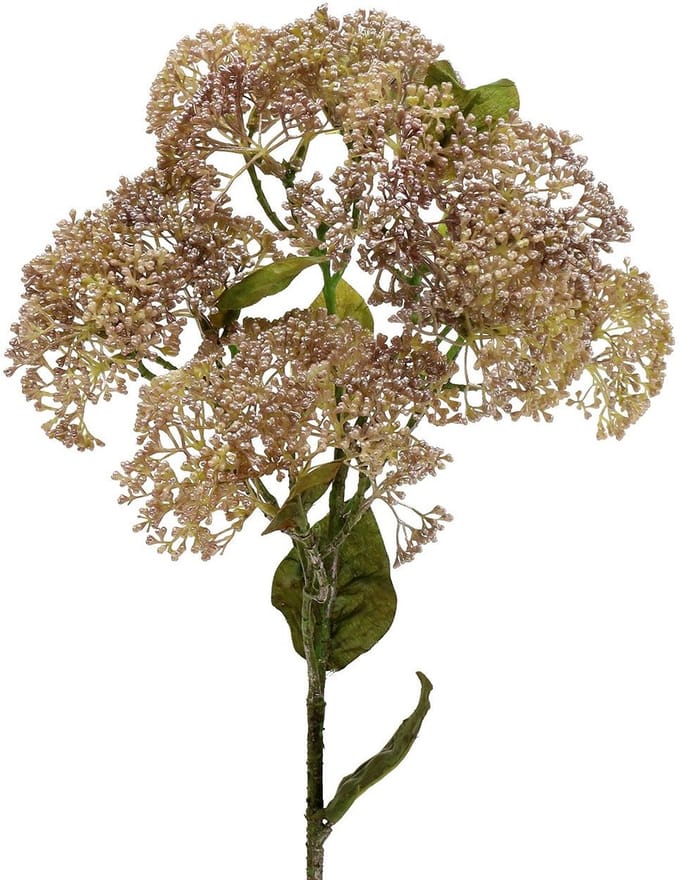 Decoratieve tak steenkruid lichtroze 58cm