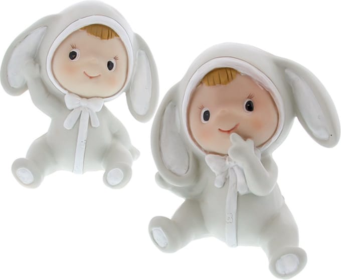 Baby "Kanin" spaarpot, assortiment van 2 stuks - 17cm hoog