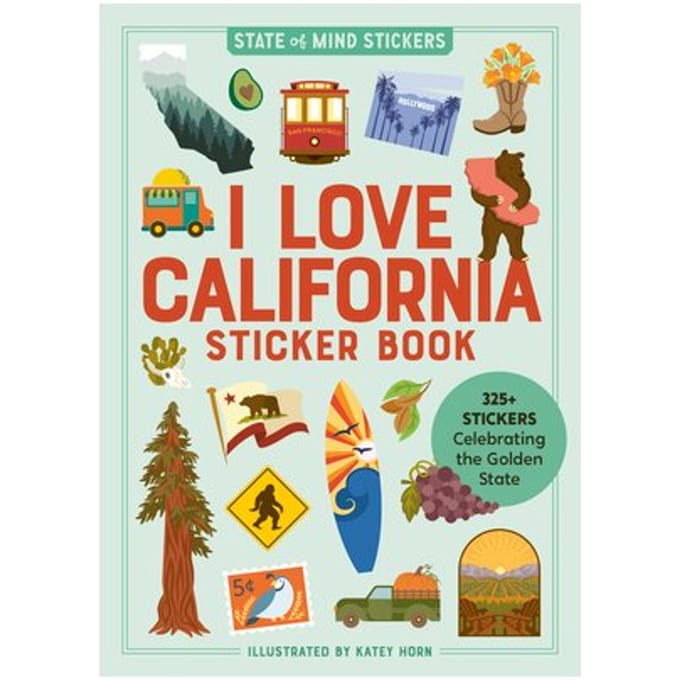 I Love California Sticker Book - State Of Mind Stickers - Workman Publishing