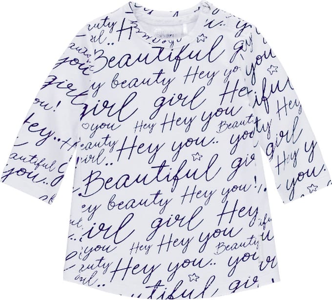 Quapi jurkje Xanah dark blue text aop 68