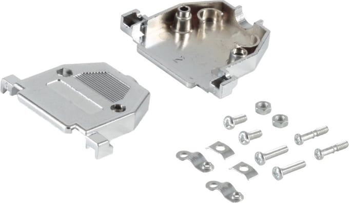 Connector behuizing voor seriële RS232 connector 25-pins SUB-D - gemetalliseerd