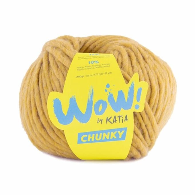 Katia WOW Chunky - 63 Okergeel - Bulky Acryl/Wolmix Garen