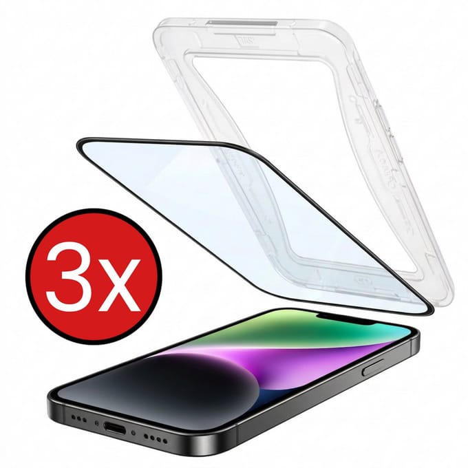 Screenprotector - 3 Stuks - Geschikt voor Apple iPhone 14 Pro Max - Met Installatie Kit - Beschermglas - Gehard Glas - Tempered Glass - Screen Protector