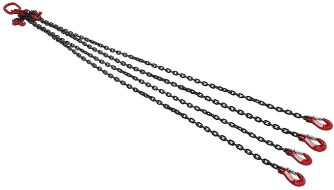 Kettingsling - Hijsketting - Zware Lasten Tillen - Verstelbaar - 2 Meter 1 Ton - Zilver