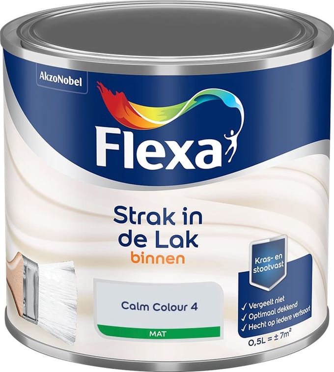 Flexa - Strak In De Lak Binnenlak Mat - Calm Colour 4 - Mengverf - 500 Ml