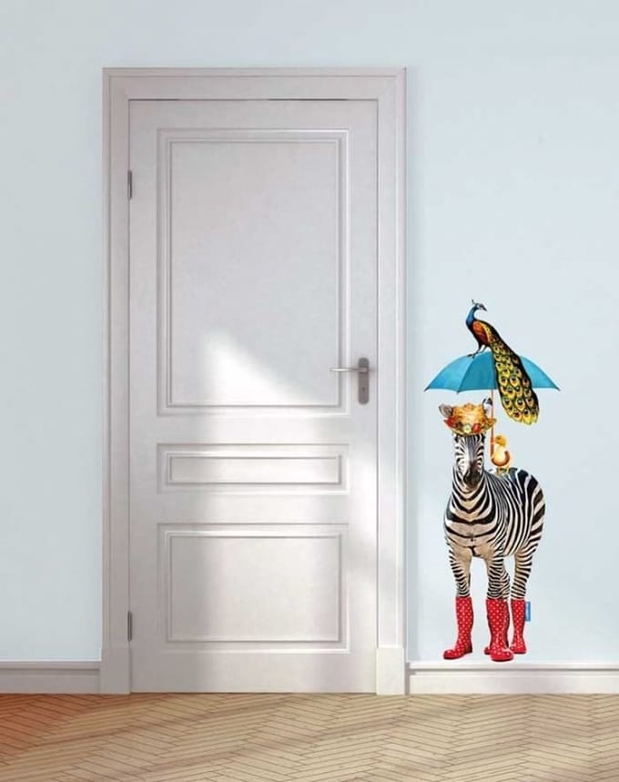 Strijkapplicatie Giraf met lolly