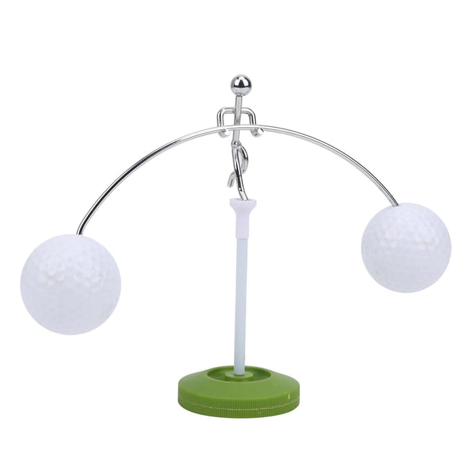 Coffret Cadeau Golf Décoration Maison Bureau Support d'Équilibre Petite Balle de Golf de Bureau avec Base green