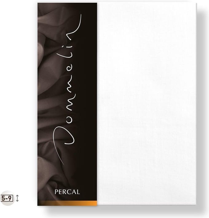 Dommelin Topper Hoeslaken Percal 200TC Wit 90 x 210 cm