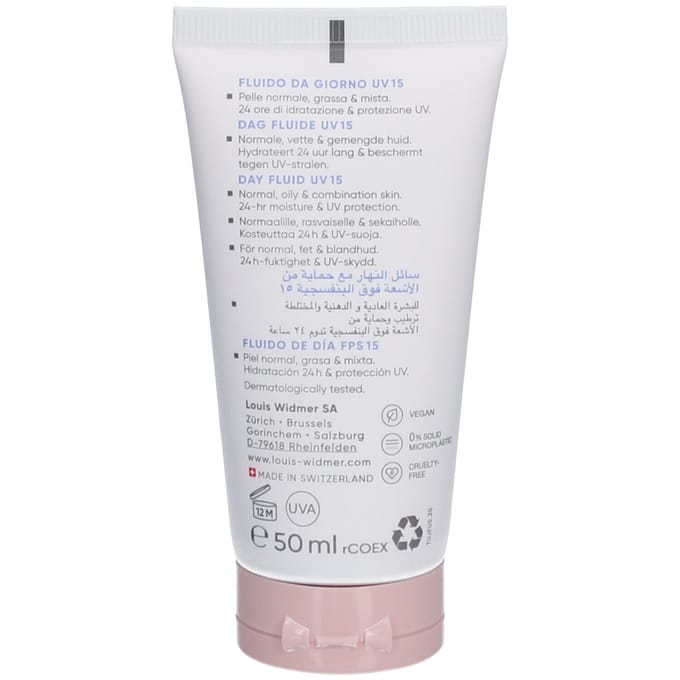 Louis Widmer Hydraderm Dag Fluide UV15 Légèrement Parfumé 50 Dagcrème