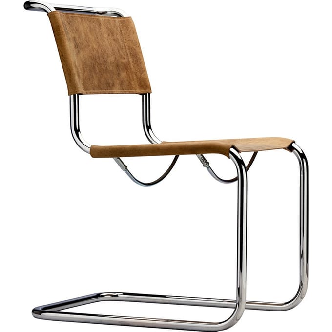 Thonet - S 33 sledestoel Pure materialen - bruin