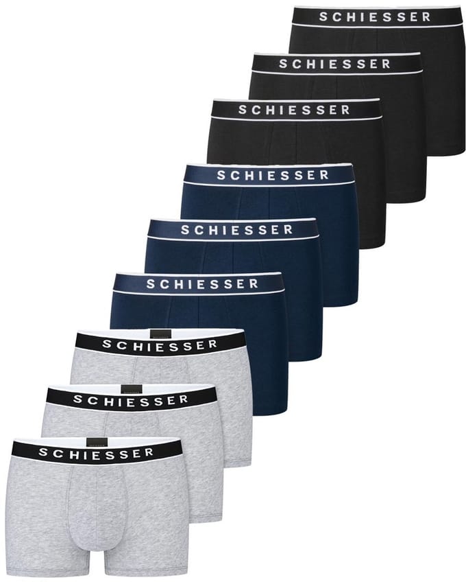 Schiesser Heren retro short / pant 9 pack 95/5 Organic Cotton