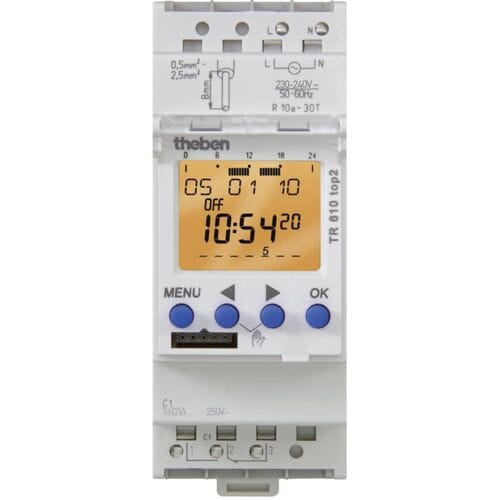 Theben TR 610 top2 G DIN-rail schakelklok