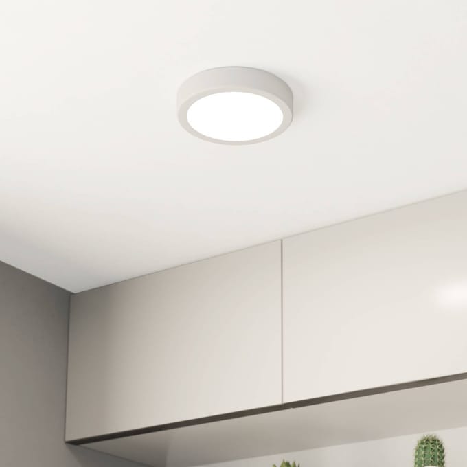 EGLO LED plafondlamp Fueva 5 IP44 3000K wit Ø16cm