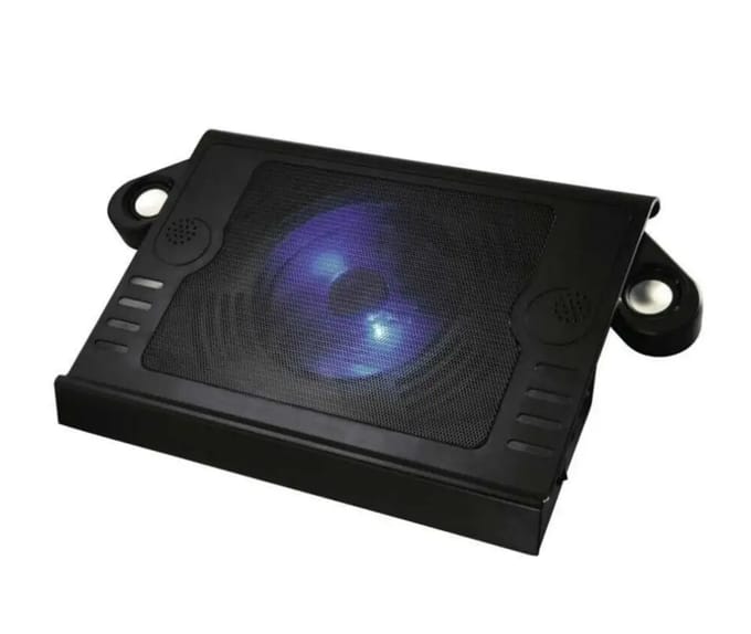 Hama 053063 Standaard Met Ventilator En Luidspreker, Zwart