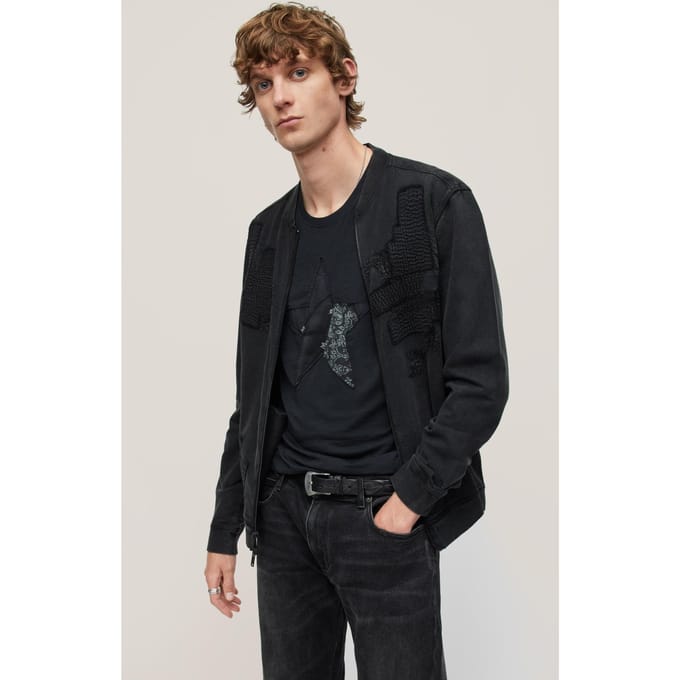 John Varvatos Farron Ls Bomber Jacket W Black Taglia: M | Bomber Outlet | Uomo | Nero