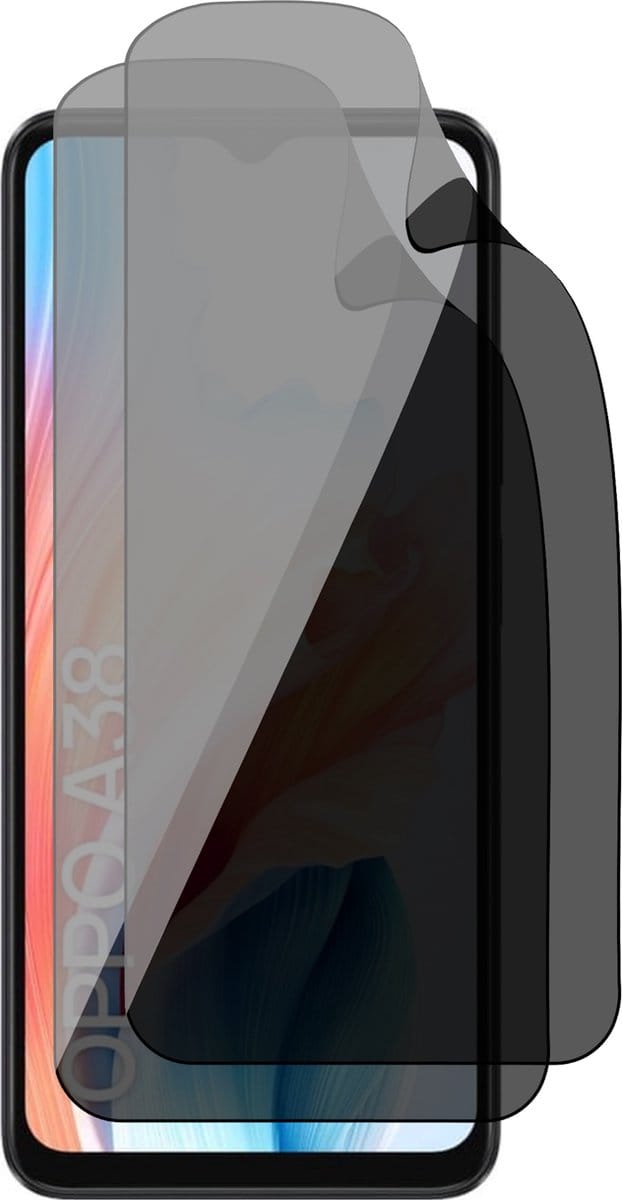 Privacy Screenprotector geschikt voor Oppo A38 - 2x FlexGuard Screen Protector